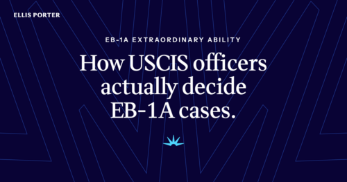 USCIS officer applying the Policy Manual two-step analysis to an EB-1A petition.