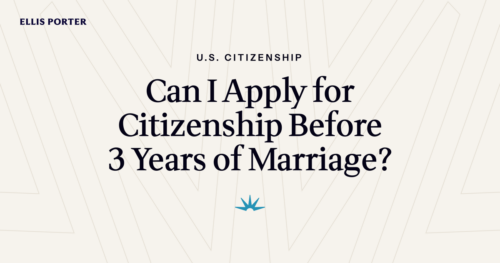 Married couple preparing a naturalization application based on marriage to a US citizen.