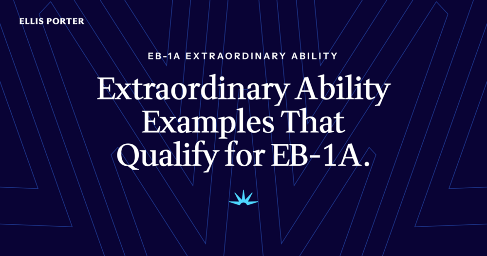 Examples of extraordinary ability evidence across science, business, and the arts.