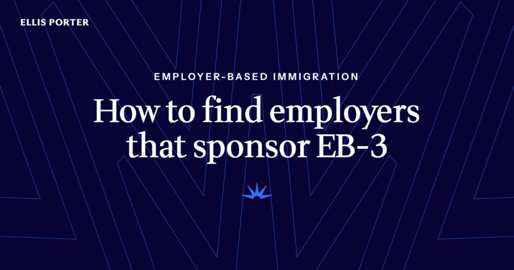 Job seeker researching US employers that sponsor EB-3 green cards using Department of Labor data.