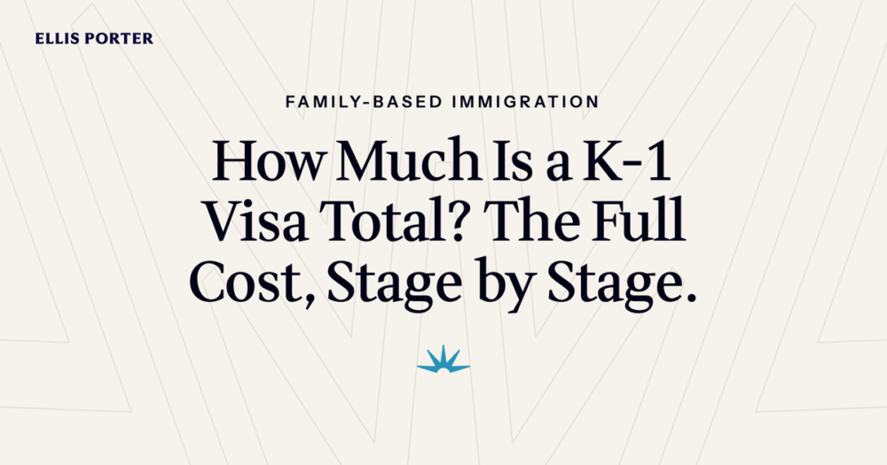 Couple adding up the total cost of a K-1 fiance visa.