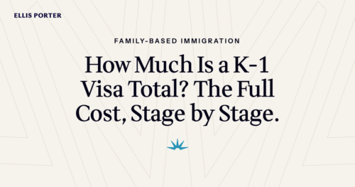 Couple adding up the total cost of a K-1 fiance visa.