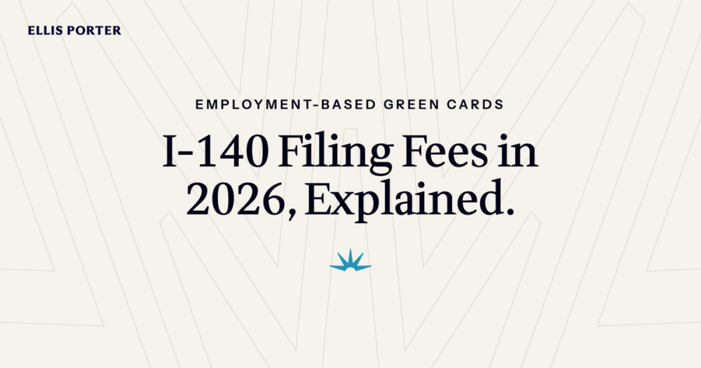 Petitioner reviewing the 2026 Form I-140 filing fees on the USCIS fee schedule.