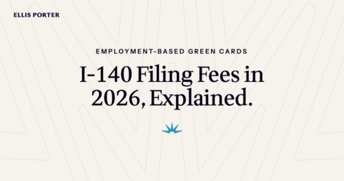 Petitioner reviewing the 2026 Form I-140 filing fees on the USCIS fee schedule.