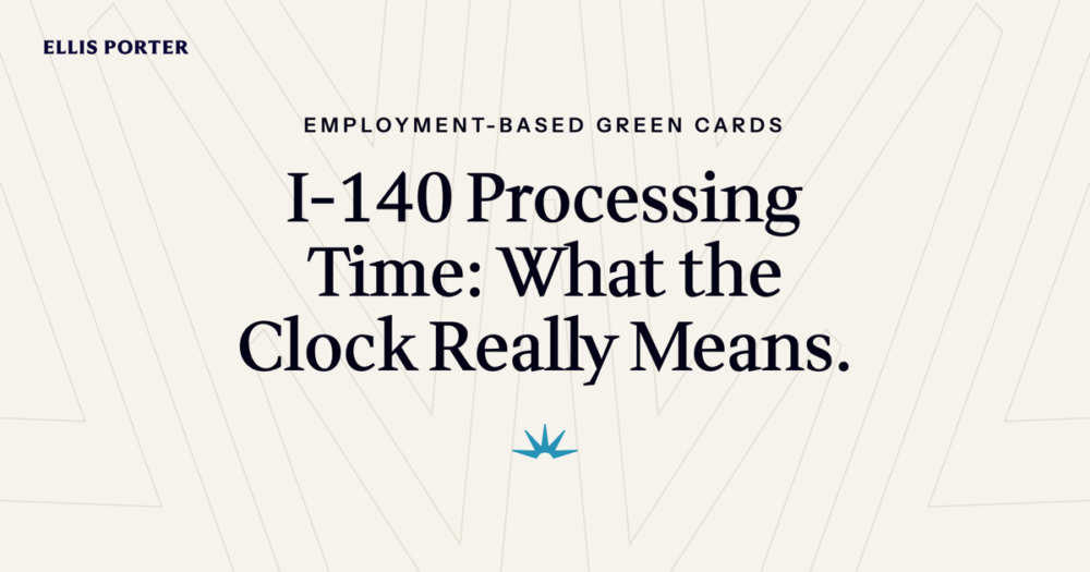 Timeline of the Form I-140 immigrant petition for a green card.