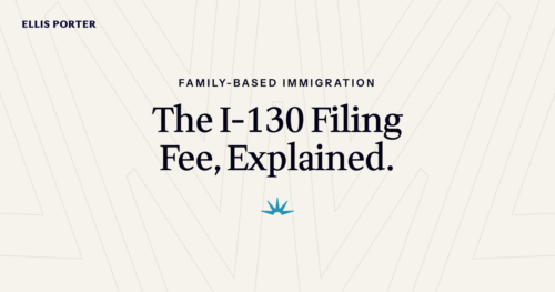 Petitioner checking the current USCIS filing fee for Form I-130.