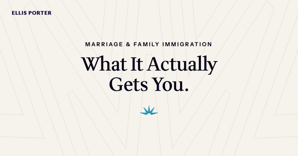 Newly married couple reviewing what marriage to a US citizen means for immigration.