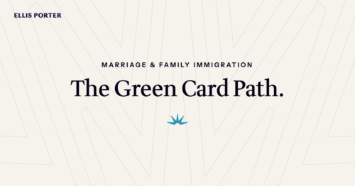 Couple marrying a US citizen in the USA and reviewing the adjustment of status path.