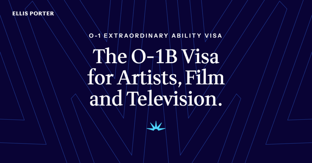 An artist and a film crew representing the two O-1B visa standards for the arts and for motion picture and television work.