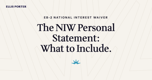 Applicant drafting the personal endeavor statement for an EB-2 NIW petition.