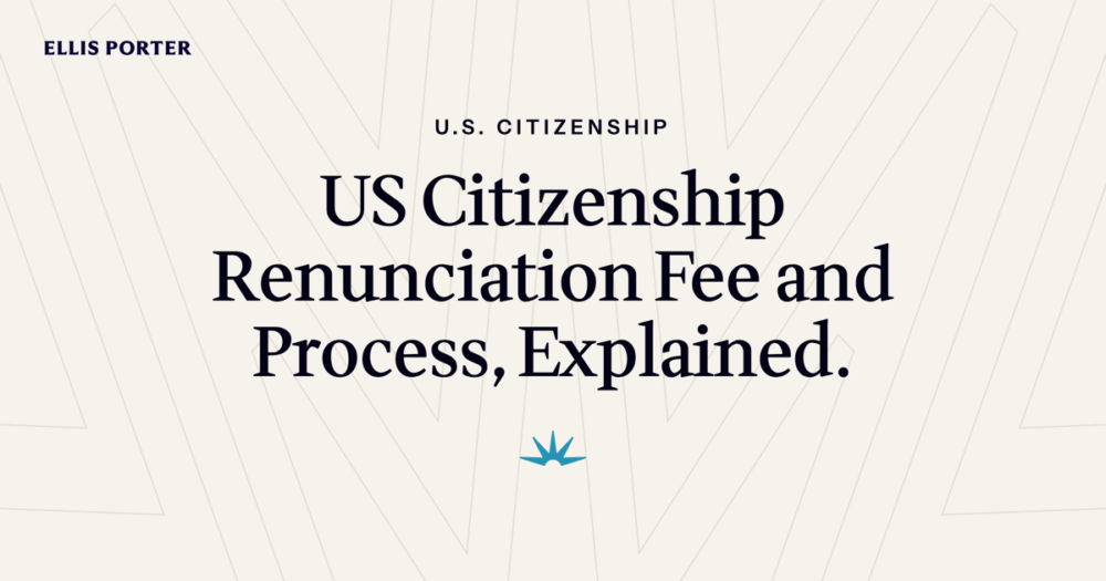Person reviewing the process and fee to renounce US citizenship.