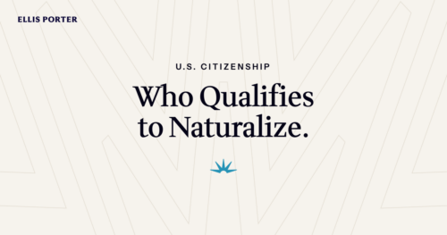 Green card holder reviewing the requirements to become a US citizen.