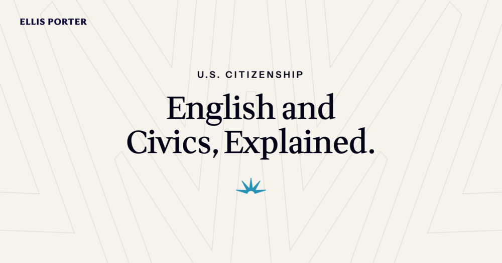 Applicant studying for the US citizenship civics and English test.