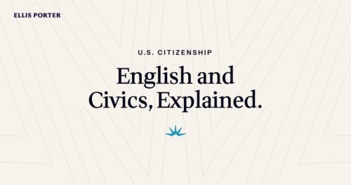 Applicant studying for the US citizenship civics and English test.