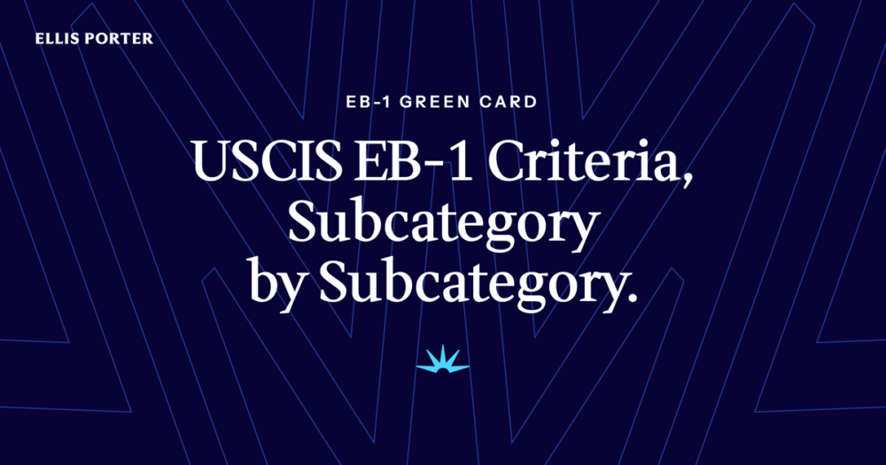 Attorney comparing the three USCIS EB-1 subcategory criteria side by side.