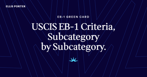 Attorney comparing the three USCIS EB-1 subcategory criteria side by side.