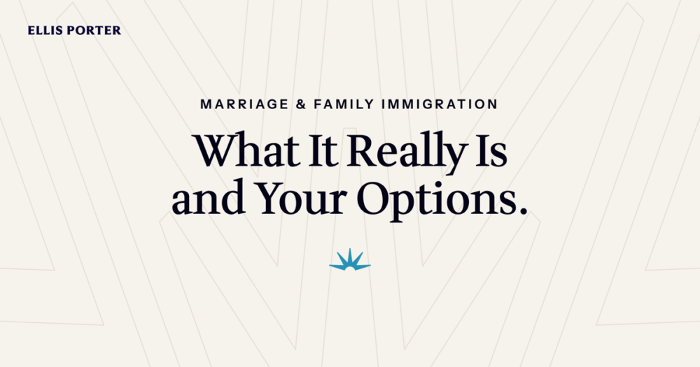 Couple comparing US marriage-based immigration options often called a wedding visa.